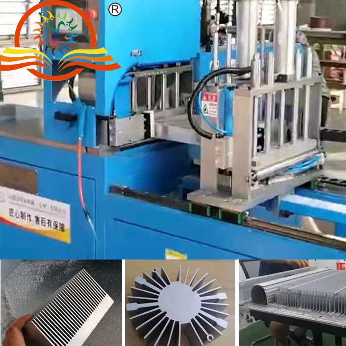 【無錫】鋁型材切割機(jī)450切割散熱器，當(dāng)天試切即刻達(dá)成合作